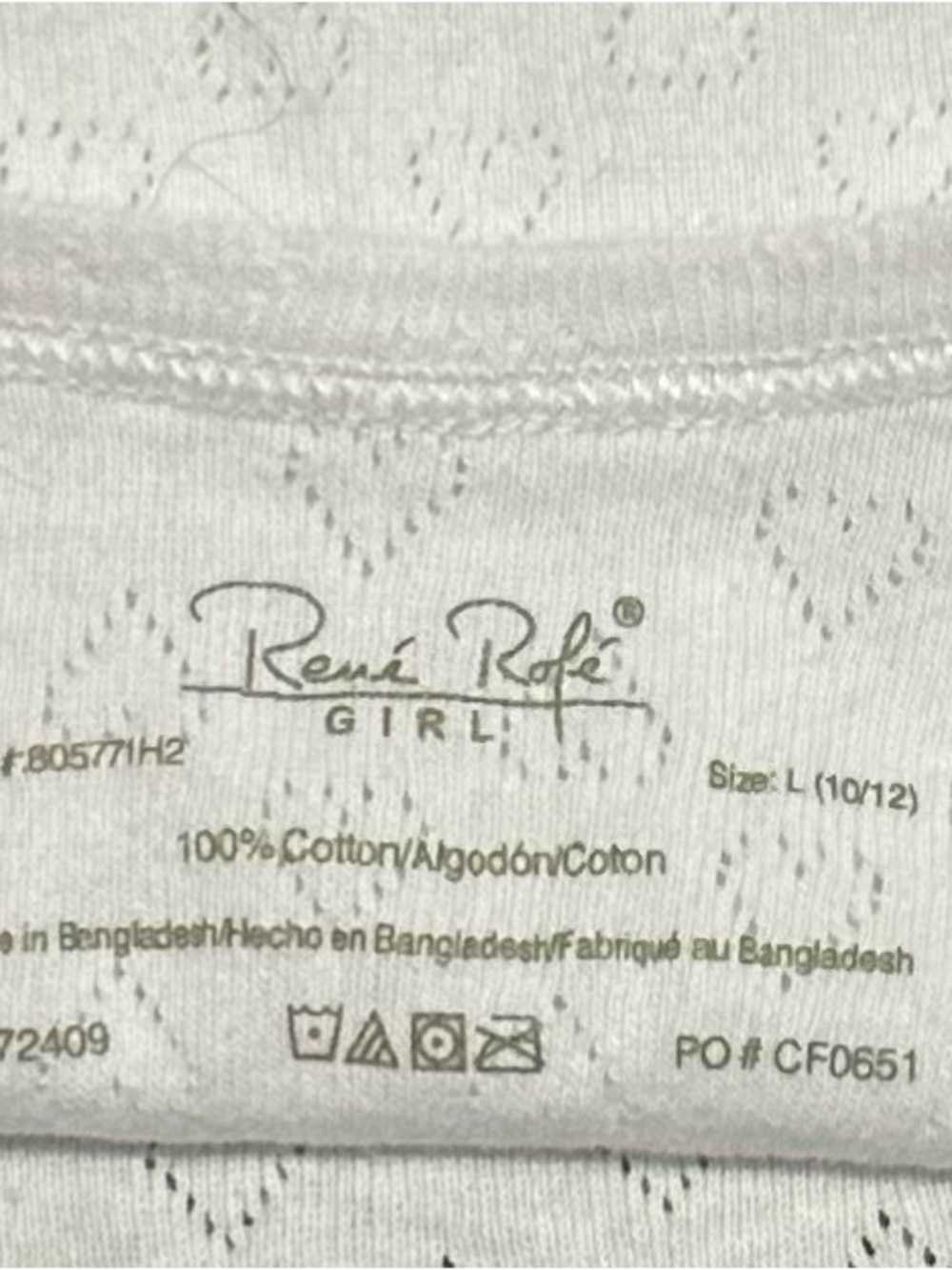 Rene Rofe White Knit Heart-Pattern Cami - Picture 4 of 4
